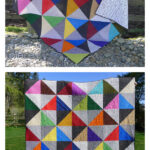 Modern Half-Square-Triangles Quilt Free Sewing Pattern