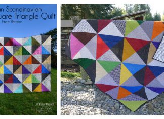 Modern Half-Square-Triangles Quilt Free Sewing Pattern