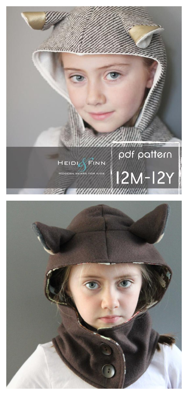 All in One Hooded Scarf Sewing Pattern
