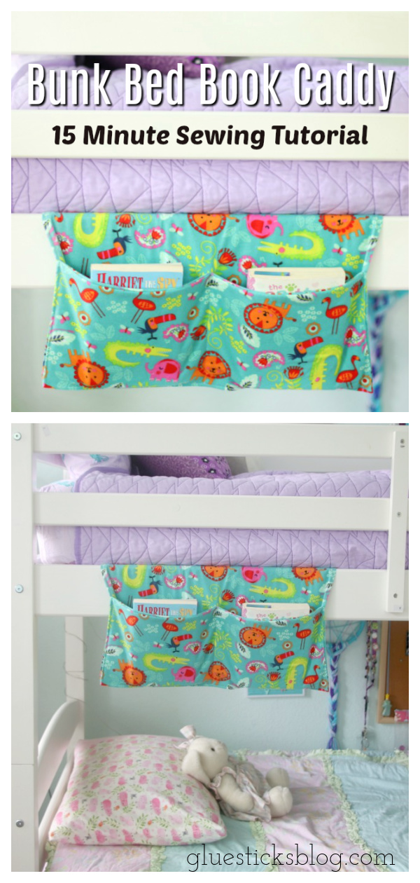 Bunk Bed Book Caddy Free Sewing Pattern and Video Tutorial