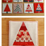 Christmas Tree Coasters Free Sewing Pattern