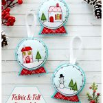 Fabric and Felt Snowglobe Ornaments Free Sewing Pattern