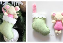 Felt Christmas Mouse Free Sewing Pattern