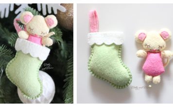 Felt Christmas Mouse Free Sewing Pattern