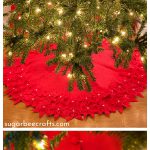 Felt Flower Christmas Tree Skirt Free Sewing Pattern