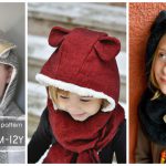 Hooded Scarf with Animal Ears Sewing Patterns