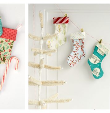 Mini Christmas Stocking Free Sewing Pattern