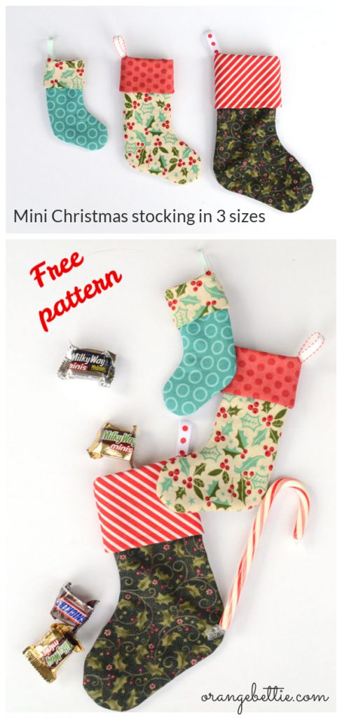 Mini Christmas Stocking Free Sewing Pattern