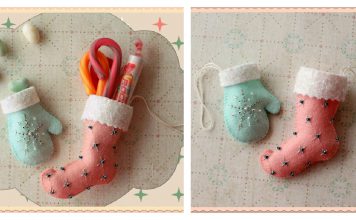 Mini Mitten and Stocking Ornaments Free Sewing Pattern