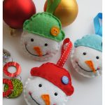 Simple Snowman Ornament Free Sewing Pattern