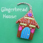 Felt Gingerbread House Christmas Ornament Free Sewing Pattern