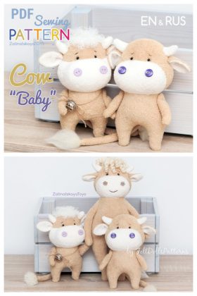 cow plush sewing pattern