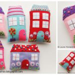 Cute Felt Houses Free Sewing Pattern