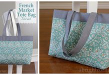 French Market Tote Bag Free Sewing Pattern
