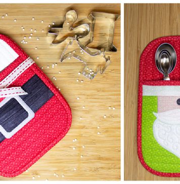 Holiday Potholders Free Sewing Pattern