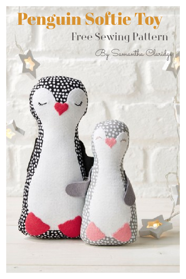 Penguin Softie Toy Free Sewing Pattern