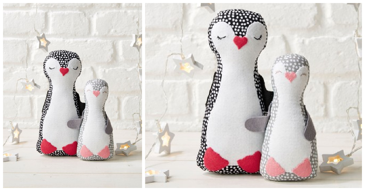 Penguin Softie Toy Free Sewing Pattern