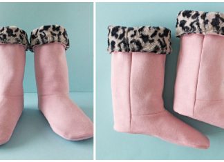 Snuggly Slipper Boots Free Sewing Pattern