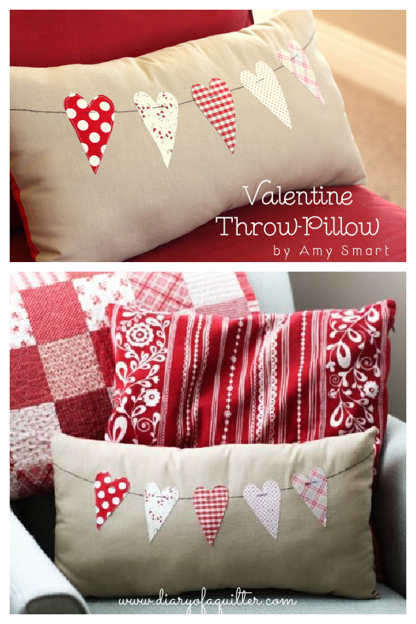 Valentine Throw Pillow Free Sewing Pattern 