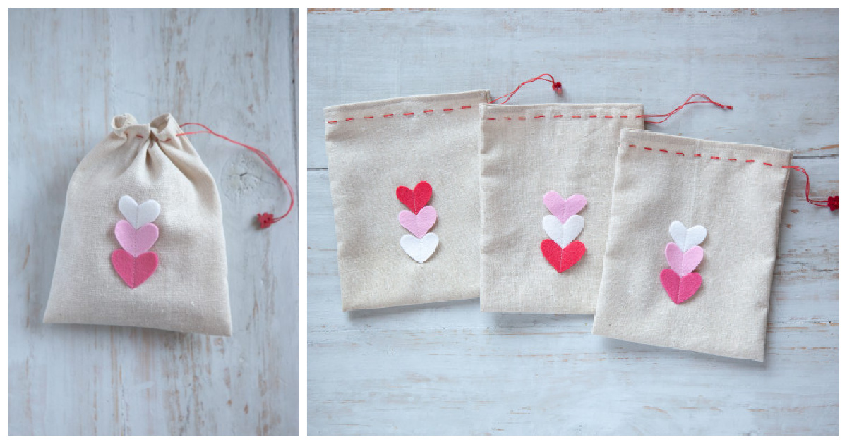 Valentine’s Day Goody Bag Free Sewing Pattern