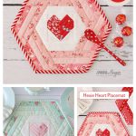 Hexie Heart Placemat Sewing Pattern