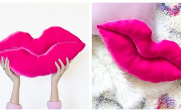 Lips Pillow Free Sewing Pattern