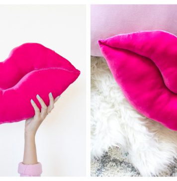 Lips Pillow Free Sewing Pattern