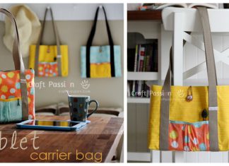 Tablet Carrying Tote Bag Free Sewing Pattern