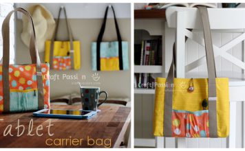 Tablet Carrying Tote Bag Free Sewing Pattern