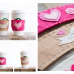Valentine’s Day Cup Sleeve Free Sewing Patterns