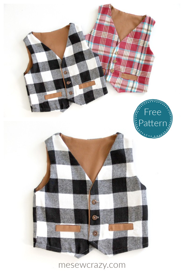 Kids Vest Free Sewing Pattern