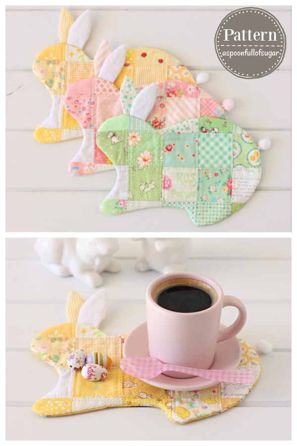 Bunny Coaster Sewing Pattern