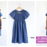How to Make a Smocked Chambray Dress