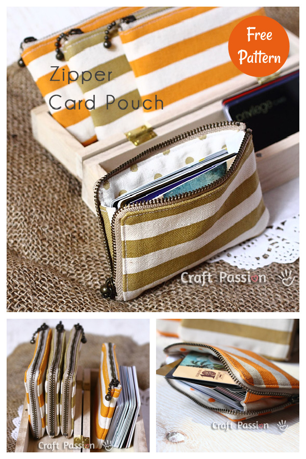 Zipper Card Pouch Free Sewing Pattern