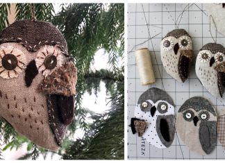Owl Ornament Free Sewing Pattern