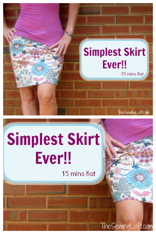Simple Skirt Free Sewing Pattern 