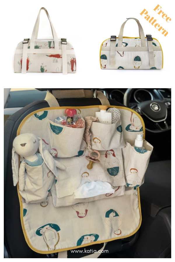 Travel organizer for the Car Free Sewing Pattern