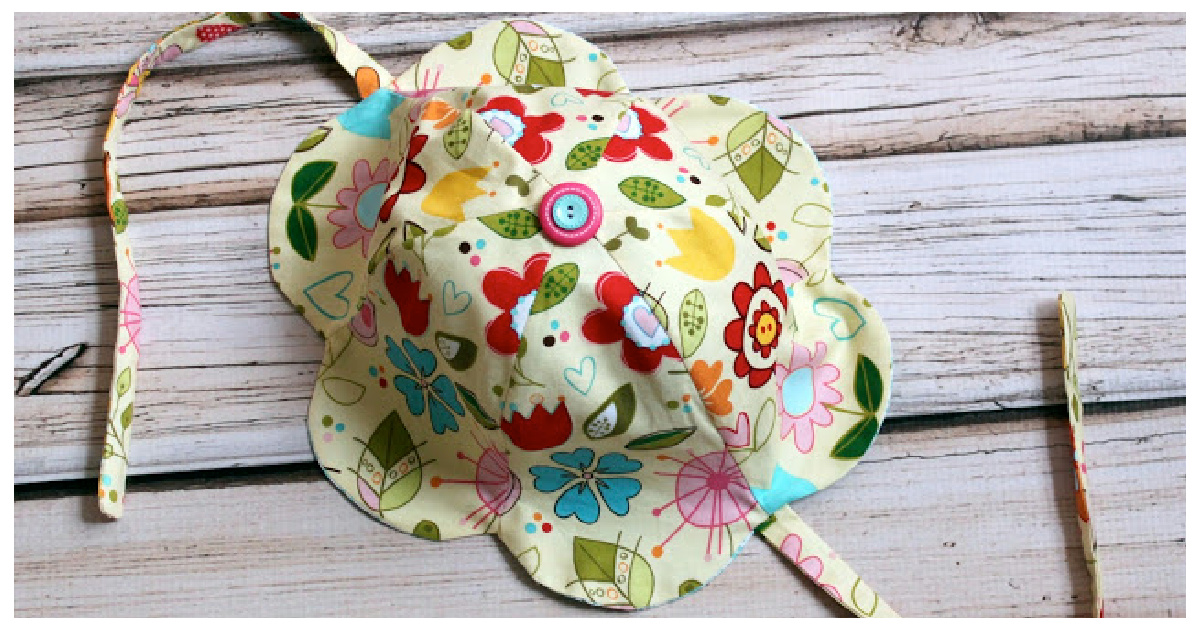 Tulip Petal Sun Hat Free Sewing Pattern