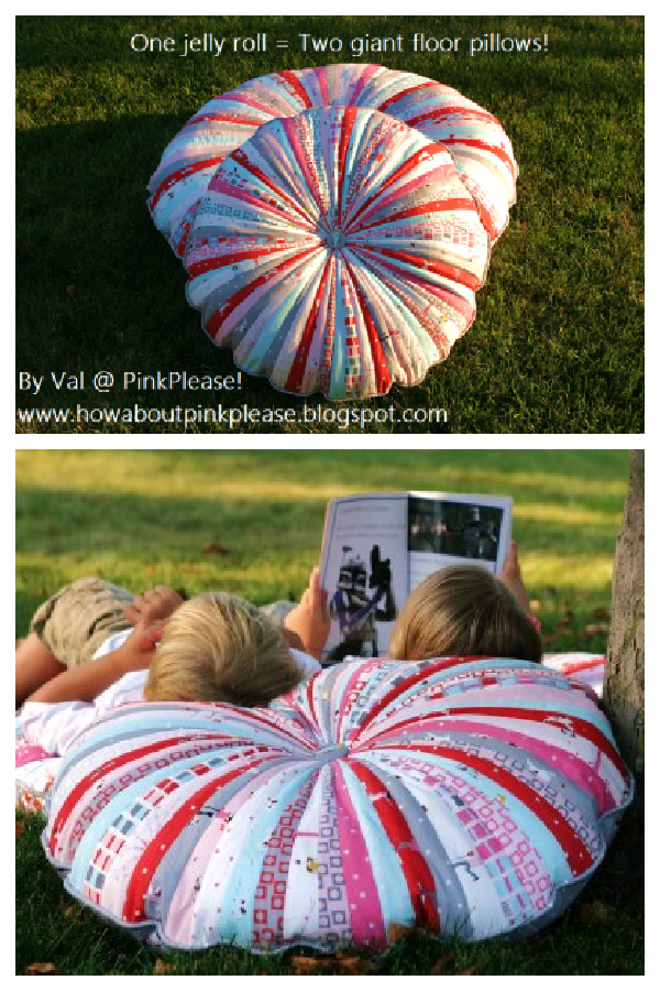 Jelly Roll Floor Pillows Free Sewing Pattern