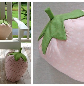 Strawberry Pillows Free Sewing Pattern