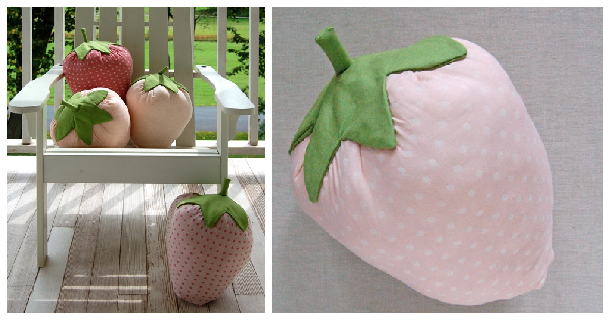 Strawberry Pillows Free Sewing Pattern