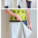 Hand Towel Apron With Zipper Free Sewing Pattern