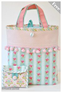 Pom Pom Tote Bag Free Sewing Pattern