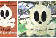 Fabric Skull and Crossbones Wall Hanging Free Sewing Pattern