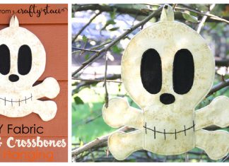 Fabric Skull and Crossbones Wall Hanging Free Sewing Pattern