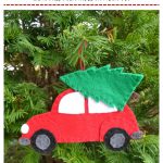 Red Car Christmas Tree Ornament Free Sewing Pattern