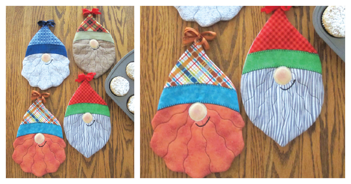 Gnomes Pot Holder Sewing Pattern