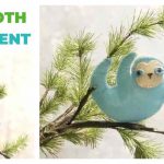 Sloth Christmas Ornament Free Sewing Pattern