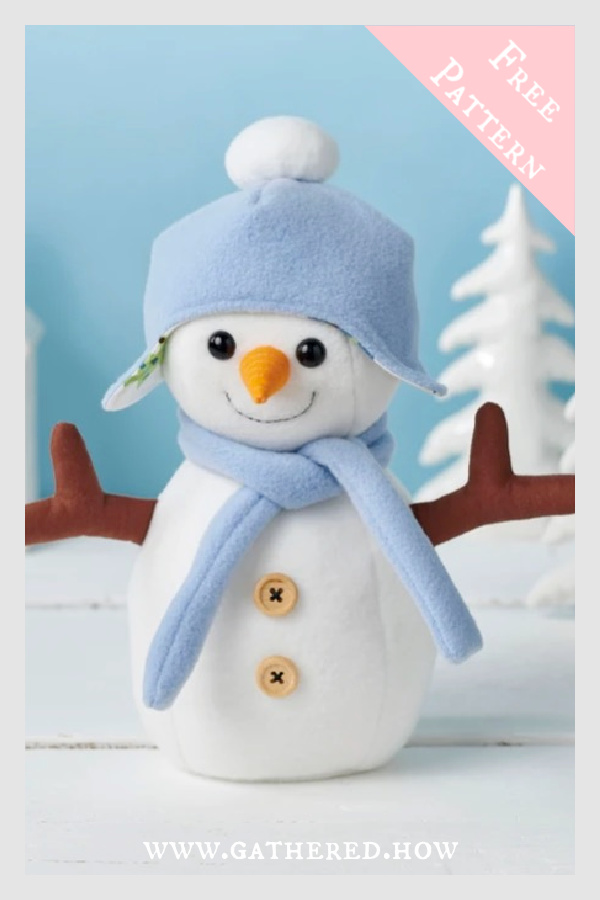 Snowman Softie Toy Free Sewing Pattern