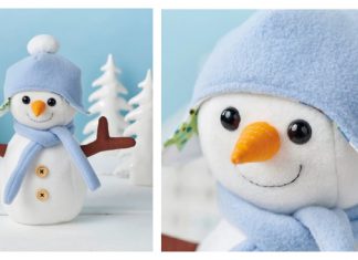 Snowman Softie Toy Free Sewing Pattern